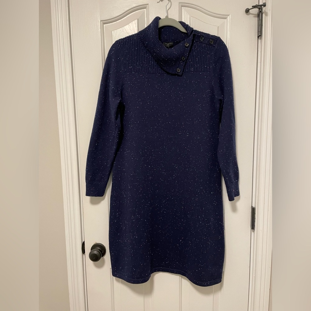 Talbots Sweater Dress - Navy - LP